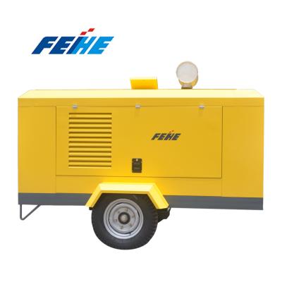 China 160KW/220Hp 10 Bar Cummins Diesel CE Certificate Lubricated Portable Screw Air Compressor Compresor De L'Aire FHOGY220A-H for sale