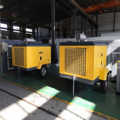 China Cummins Diesel CE Certificate FHOGY325A Lubricated Portable 240KW/325Hp 8 Bar Screw Air Compressor Compressor De L'Aire for sale