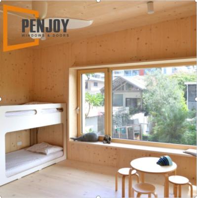 China PENJOY Aluminum Cold Wood Swing Latest House Passive Windows for sale