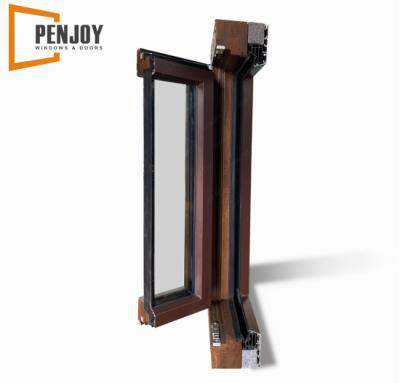 China Swing Passive House Windows Triple Glazed Wooden Windows Customized Windows for sale