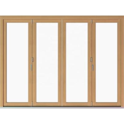 China Modern Design Standard High Quality And Durable Double Glass Aluminum Bi-folding Door for sale