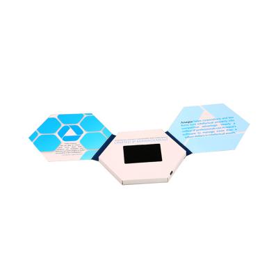 China Europe factory price printing paper 2.4 inch lcd screen mini name card video business card small magnetic check set for sale