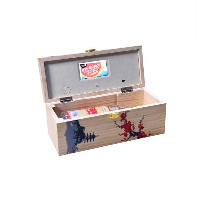 China Europe Dropshipping 7 Inch Display Wine Box Brochure LCD Video Video Packaging For Wine Brand for sale