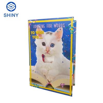 China Europe 2022 Newest Personalized Custom Sound Chip Led Lights Musical Greeting Cards for sale