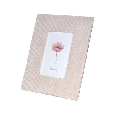 China Eco - Friendly Soft Home Decor 10x15cm Corduroy Ivory Photo Frame for sale