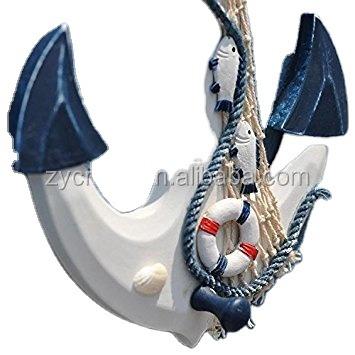 China Europe Nautical Decor Wooden Anchor Wall Hanging for Decor for sale