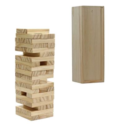 China Natural Material Wholesale Natural Wooden Block Party Game Game Box And Die for sale