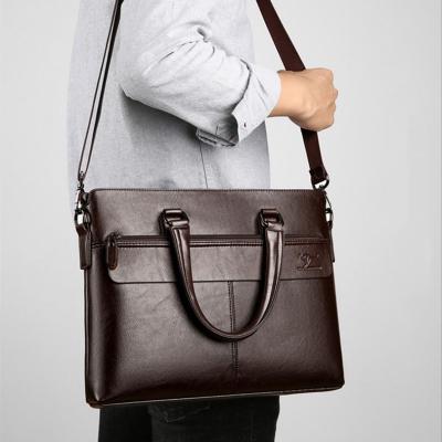 China Waterproof Shockproof Dustproof Laptop Design Computer Handbag Cafe Coffee Men Business Bag Soft Sided Leather Briefcase for sale