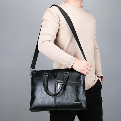 China Business Men Office Bag Vintage Man Briefcase Waterproof Shockproof Dustproof Micro Leather Laptop Bags Luxury Laptop Briefcase Bag for sale