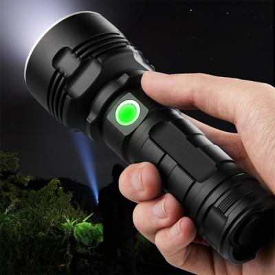 China Emergency Powerful XHP70 High Lumen Waterproof Torch Led Flashlight, 20W USB Linterna Spotlight Torch Light Rechargeable Flashlight for sale