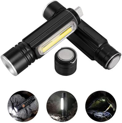 China Emergency USB COB Light Waterproof T6 Rechargeable Torches Led Mini Keychain Flashlights, Portable Tactical Flashlight With Magnet for sale