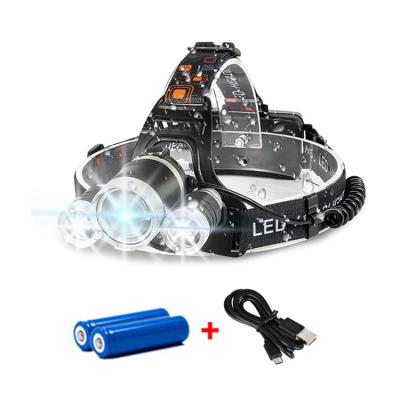 China 30Watt High Power Camping Head Lamp Headlamp 18650 Rechargeable USB LED Headlamp For Mining for sale