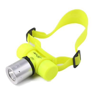 China High 5W T6 LED Diving Head Torch Led Scuba Camping Headlight Powerful Rechargeable Underwater Flashlight With Silicon Strap for sale