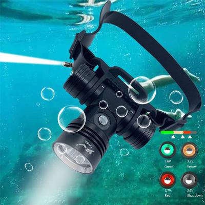 China Rechargeable Camping 1000 Lumen L2 LED Head Light Underwater Lamp for Diving Swimming, Led Head Torch Scuba Diving Headlight for sale