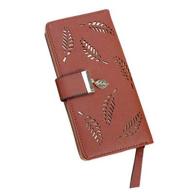 China ENGLAND STYLE Wholesale New Design Leaves Ladies Wallet Long Wallet Summer Wallet Mobile Phone Bag Card Bag Female for sale