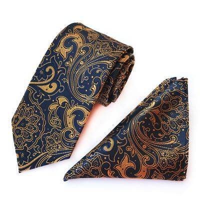 China 33 Pattern Paisley Tie Handkerchief Set, Polyester Tie Pocket Square Set For Men for sale