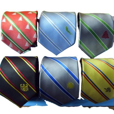 China Polyester Christmas Neck Tie, Polyester Embroidered Tie, Woven Neck Ties for sale