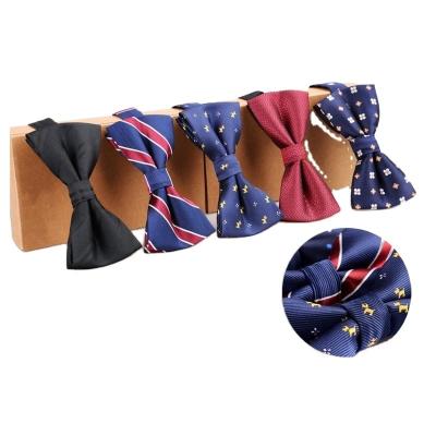 China Multi / Stock Sale Design Hot Bow Ties , MOQ Small British Style Polyester Bow Tie for sale