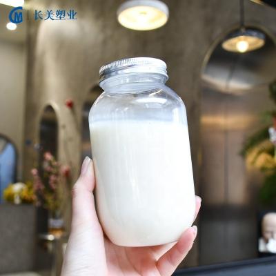 China Wholesaleable Pet Household Products Cap 500ml Transparent Plastic Aluminum Beverage Bottle Plastic Soda Bottles for sale