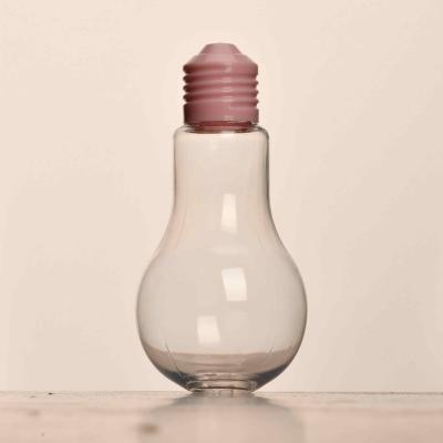 China Unique Viable Plastic Transparent Plastic Water Bottle Bulb Design Bulb Design Creative Bottle for sale