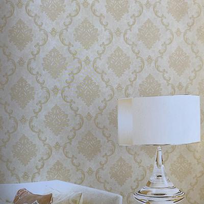 China Wallpapers/Wall Paper Covering Selling European Style Interior Wall Decoration Damask Style Wallpaper High Grade PVC Vinyl Gorgeous Wallpaper for sale