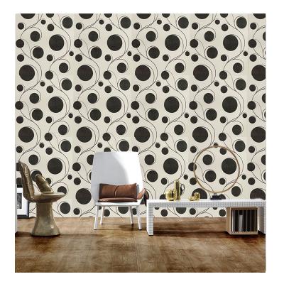 China Waterproof+ECO-Friendly 3D Irregular Round Bedroom Living Room Background Wallpaper PVC Vinyl Home Wallpaper for sale