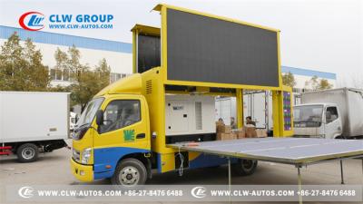 China Foton 4X2 RHD LED Billboard Truck For Roadshow for sale