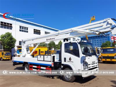 China Camión de la plataforma de trabajo aéreo de Isuzu 4X2 el 18m con la pantalla LCD en venta