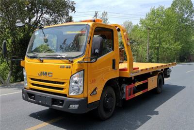 China JAC 152HP 4 Emissionsgrenzwert des Tonnen-Straße Wrecker-Abschleppwagen-Wiederaufnahme Flatebed-LKW-Euro-5 zu verkaufen