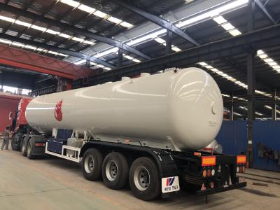 China 60cbm / 59.52cbm LPG Gas Tanker Truck Mobile Transport Semi - Trailer Truck for sale