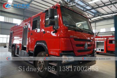 China Sinotruk HOWO 4X2 6cbm Water Foam Tank Firefighter Truck for sale