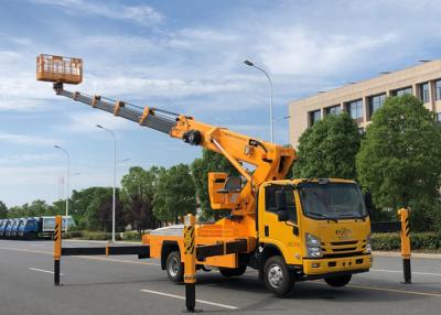 China ISUZU 6 Wheels 22m Hydraulic Telescoping Boom Lift platform truck for sale