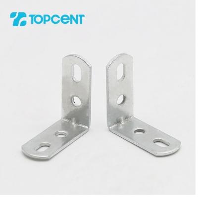 China Topcent Modern 38x38mm Stainless Steel 90 Degree L Shaped Connecting Piece Steel Reinforced Corner Brackets for sale