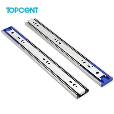 China Topcent Hardware Ball Bearing Modern Telescopic Drawer Runner Solf Closing Rail Slides Channel Slide Drawer Runner for sale