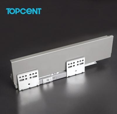 China 2021 Modern Topcent Sideboard Metal Drawer Slide Softly Closing Slim Double Wall Telescopic Tandem Box for sale