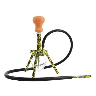 China New Pattern Glass Hookah Set Tripod Glass Disruptive Support Mini Hookah Portable Shisha With Travel Bag for sale