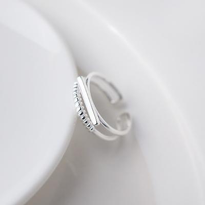 China CLASSIC 925 Sterling Silver Retro Double Layer Twist Rings For Women Birthday Gifts Jewelry for sale