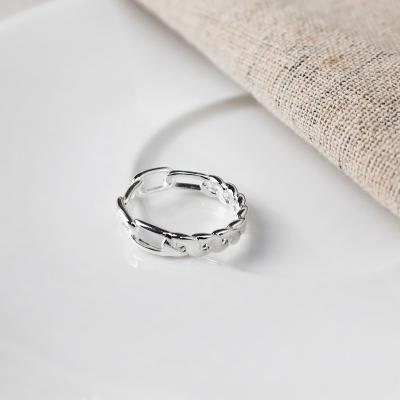 China CLASSIC 925 sterling silver chain rings simple chain link ring for sale