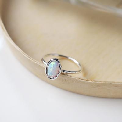 China CLASSIC 2023 New Arrival 925 Sterling Silver Gemstone Jewelry Opal Ring for sale