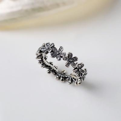 China CLASSIC Women Jewelry Cute Shaped Flower 925 Sterling Silver Wedding Ring for sale