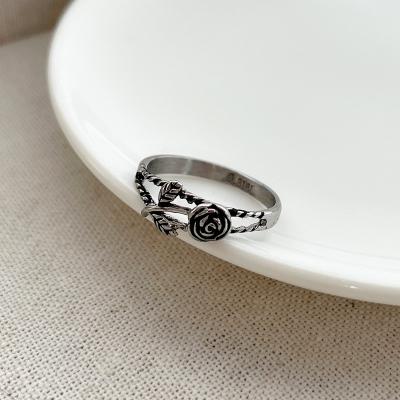 China Vintage Wholesale 316L Ring Vintage Rose Ring vulcanized ring for sale