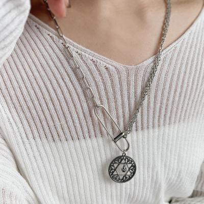 China CLASSIC High Quality 925 silver cool style Jewelry Unisex Jesus Cross Zircon Pendant Necklace for sale