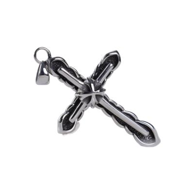 China CLASSIC Retro Stainless Steel Jewelry Punk Gothic Cross Pendant Mens Vintage Necklace for sale