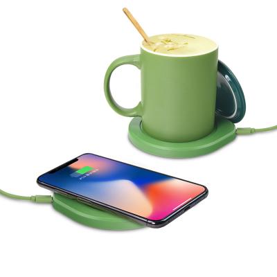 China For Mobile Phone and For Cup Warmer USB Coffee Cup Warmer Wireless Charger 2 in 1,Coffee Cup Warmer for Office Home,Constant Temperature Coffee Cup Beverage Warmer for sale