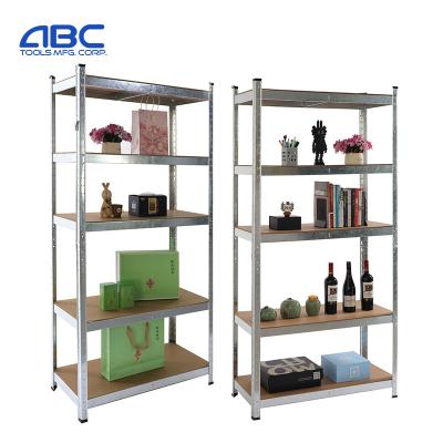 China Corrosion Protection Slotted Corner Boltless Rivet Metal Shelf Rack Holder For Home Storage for sale