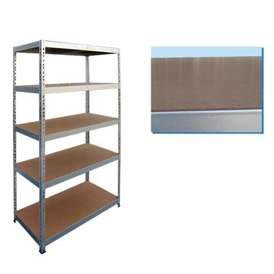 China Corrosion Protection 5 Tier Galvanized Boltless Rivet Metal Shelving Unit With Z Beam for sale