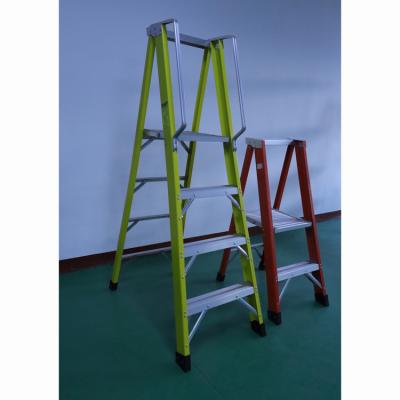 China Insulation ladders work platform 3 step up working ladder stools frp step ladders with safty rail for sale