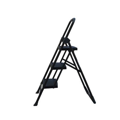 China Folding Ladders Household 2 Wide Steel Step Ladders With Railing Iron Folding Ladder for sale