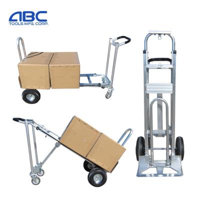 China Durable Metal Folding Durable Push Hand Truck Aluminum Hand Pull Cart Price for sale