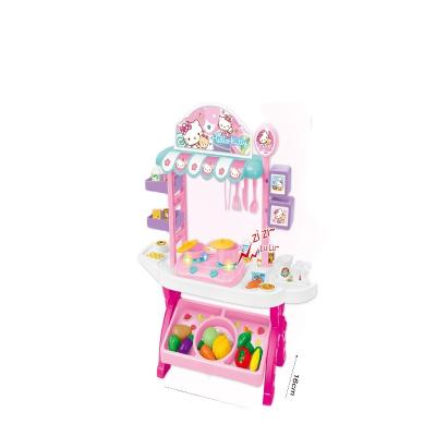 China Pink Plastic Girls Children Furniture Kids Girls Play House Toys for sale